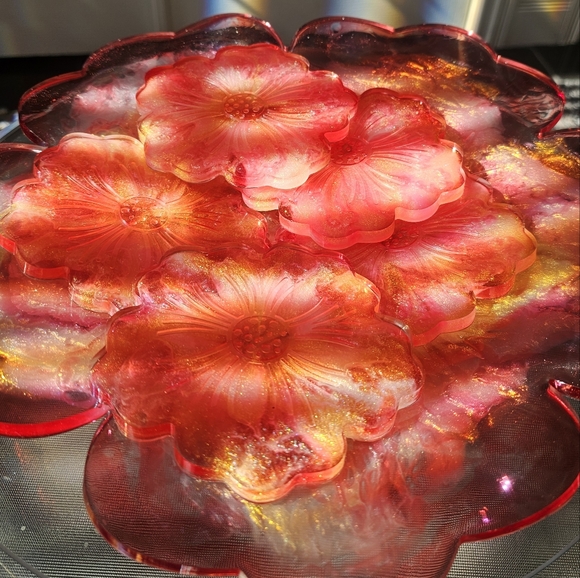 🌺 Flower serving bowl & Coasters set 🌺 - Picture 8 of 8